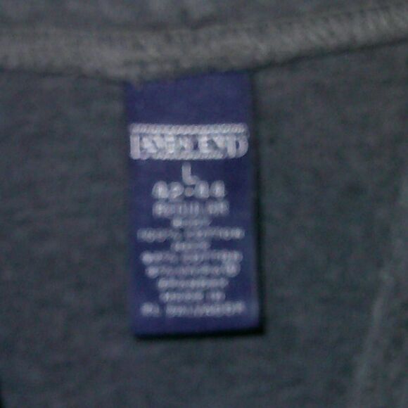 Charcoal Gray Lands End Mock Neck Long Sleeve Shirt Cotton Blend Top Size L - Picture 3 of 3